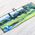 Double layers printed microfiber golf towel